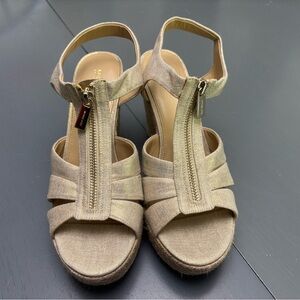 Michael Kors Gold Berkley Wedge Heels